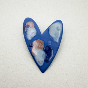 Broșă Blue Heart