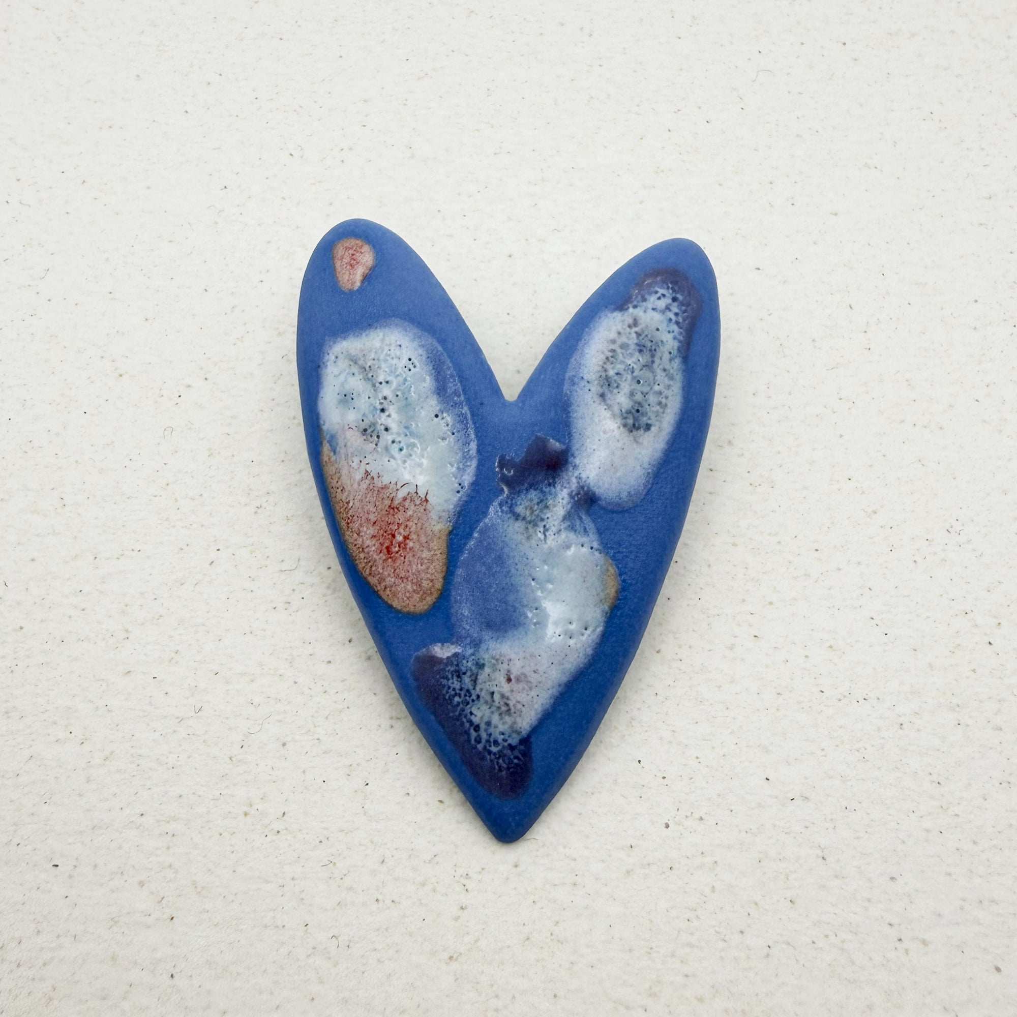 Broșă Blue Heart