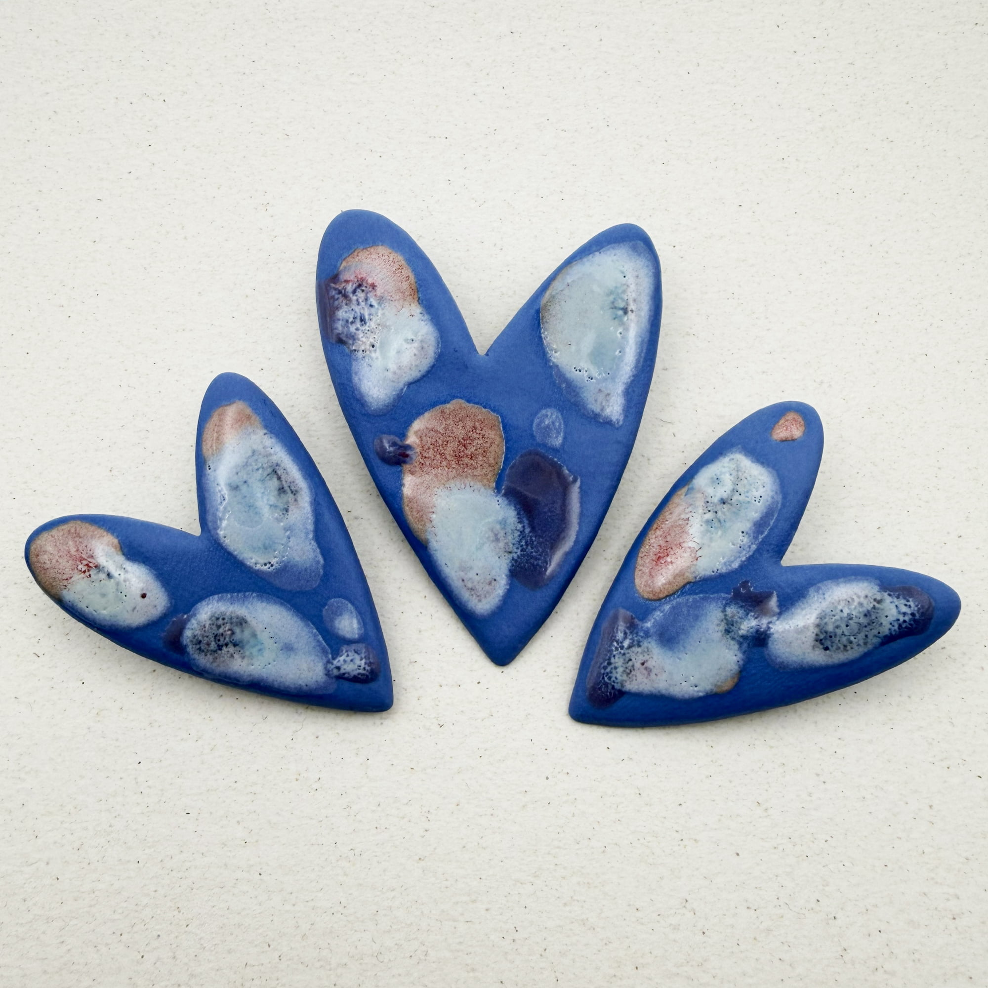 Broșă Blue Heart